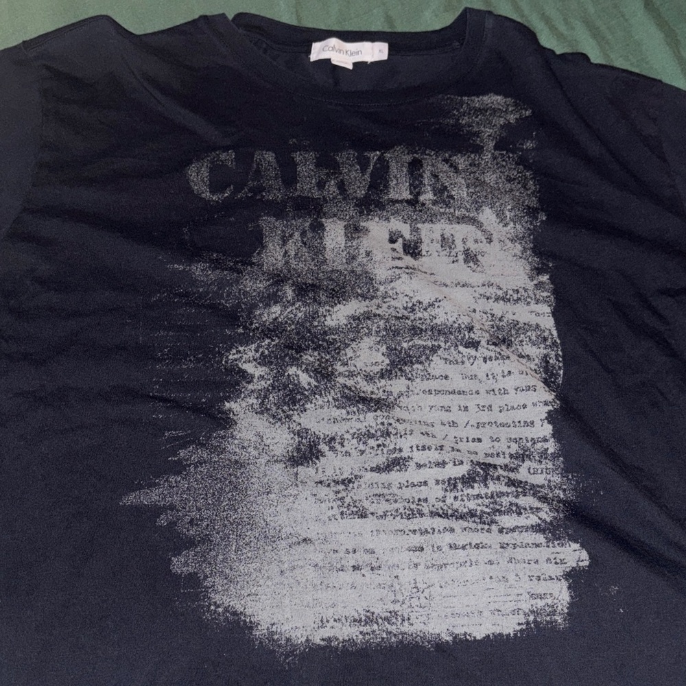 Calvin Klein Distressed Black Tee